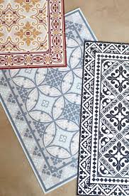 Imported From France These Vinyl Floor Mats Are Inspired By Vintage Moroccan Tiles Available In An Assortment O Vinyl Floor Mat Vinyl Flooring Moroccan Tile