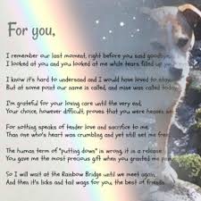 Pet Memorial Ideas Dogs Rainbow Bridge Dog Poems Pet Poems Dog Heaven
