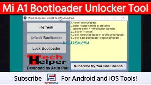 Power button + volume up button; Mi A1 Bootloader Unlocker Tool Best Xiaomi A1 Bootloader Tool