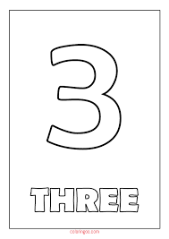 Show your kids a fun way to learn the abcs with alphabet printables they can color. Printable Number 3 Three Coloring Page Pdf For Kids
