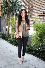 Green Lace Top And Black Jeans Girls Night Out Outfit Front Putting Me Together