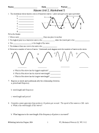 Consider a wave generator that produces 10 pulses per second. Wave Practice Wkst Waves Frequency