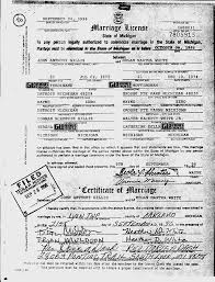 Original birth certificate or certified copy. White Stripes Marriage License Glorious Noise