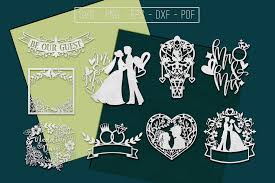 Download Wedding Paper Cut Templates Bundle Marriage Sign Svg Dxf By Mulia Designs Thehungryjpeg Com