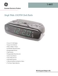 Payment returns paypal required for all payments. Ge 7 4837 Clock Radio Manualzz