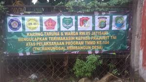 Ucapan terima kasih tentunya tidak pernah lepas dari kehidupan. Spanduk Ucapan Terima Kasih Dari Warga Kepada Satgas