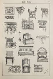 Byzantine Furniture Designs Large Antique Black White Print Interior Design Arts And Crafts Furniture Styles Arts And Crafts Interiors Interior Design Art