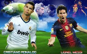 Image result for pic of ronaldo vs messi