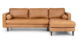With its neutral tone and soft fabric, it is the right piece to tie beautiful leather sectional sofa for sale. Right Facing Charme Tan Leather 3 Seater Sectional Sofa Sven Article