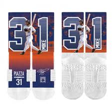 men s strideline mike piazza swing full image premium crew socks