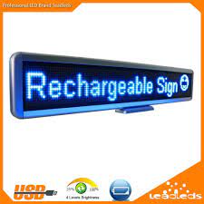 Amazon Com 22 X4 3 Portable Rechargeable Blue Usb Programmable Moving Message Led Business Sign Board For Advertising Eve Business Signs Led Signs Signboard