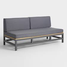 Gray Wood And Metal Alicante Outdoor Patio Occasional Bench By World Market Luxury Outdoor Furniture Affordable Outdoor Furniture Furniture