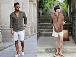 5+ Cách Phối Áo Sơ Mi Với Quần Short Nam Đẹp Và Thời Trang 5S Fashion -  5SFASHION