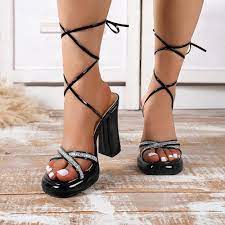 Sexy strappy heels