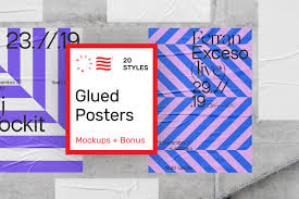 Glued Poster Mockups Psd Mockups Freebies Mr Mockup In 2020 Poster Mockup Scene Generator Poster Mockup Psd