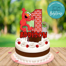 Elmo Sesame Street Birthday Cake Topper Template Printable Diy Sesame Street Birthday Cakes Birthday Cake Toppers Sesame Street Birthday