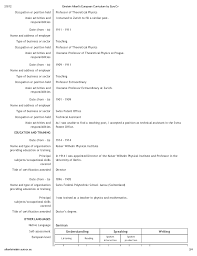 Einstein Albert S European Curriculum By Euro Cv
