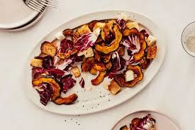 Sheet Pan Roasted Squash And Feta Salad Recipe Squash Recipes Fall Side Dish Recipes Acorn Squash Recipes