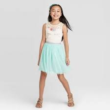 Girls Unicorn Tulle Dress Cat Jack Aqua In 2020 Girls Sequin Dress Denim Fashion Women Tulle Dress