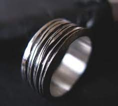 Mens Wedding Band 10mm Ribbons Of Black Silver Carved Unique Etsy Black Rings Engagement Rings For Men Rings For Men
