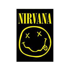Nirvana Smiley Fabric Poster Rock Band Posters Nirvana Poster Band Posters