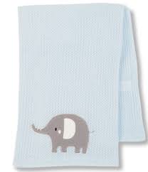 Personalised baby waffle blanket super soft newborn christening baby shower gift. Starting Out Baby Boys Elephant Waffle Knit Blanket Dillard S