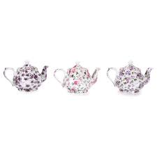 Japan wheat pattern teapot, white china tea pot w/ gold wheat. Tea Pot With Gold Trim All Over Floral Pattern Assorted Set Of 3