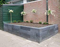 stapelblokken tuin linia antraciet zwart strak 15 x 15 x 60 cm populair tuin tuin bloembakken tuin muur ideeen