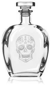 Weifang vohool glass products co., ltd. Sugar Skull Whiskey Decanter 23 Oz Eclectic Decanters By Rolf Glass Houzz