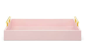 Pink And Gold Coffee Table Tray In 2020 Coffee Table Tray Serving Tray Decor Tray Table