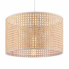 The shade is suspended via a black plastic cord that measures 1.6 metres in length. Mercator Tia Large Natural Woven Rattan Pendant Light Jd Lighting