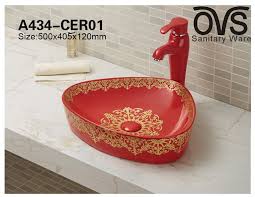 Some are floor standing whereas many are fixed to the wall to. China Special Shape Red Wash Basin Cabinet Basin Ceramic Bathroom Vanity China Wash Basin Bathroom Vanity