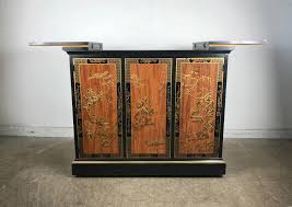 Short drying times, easy loading: Asian Modern Rolling Dry Bar Storage Cabinet By Drexel For Sale At 1stdibs