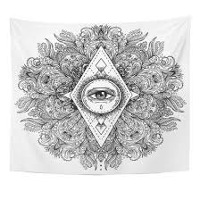 Ying y yang aleister crowley visionary art psychedelic art paper quilling art. Zealgned All Seeing Eye In Ornate Round Mandala Mystic Alchemy Occult For Music Boho Astrology Shamanism Religion Wall Art Hanging Tapestry Home Decor For Living Room Bedroom Dorm 60x80 Inch Walmart Com
