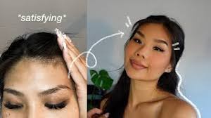 PAINLESS BROW ROUTINE *satisfying* dermablading + makeup