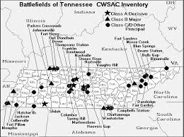 Click on the image to make marks and icons visible, which are otherwise too small. Tennessee Map Of Battles Of The American Civil War