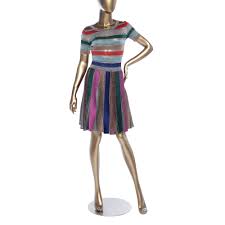 missoni metallic striped dress