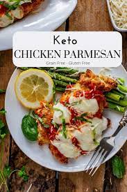 Keto Chicken Parmesan Low Carb Gluten Free Kicking Carbs Recipe Keto Recipes Dinner Keto Chicken Recipes