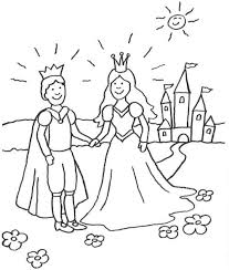 Kostenlose Malvorlage Prinzessin Prinzessin Mit Prinz Vor