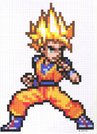 Drawing pixel art is easier than ever while using pixilart. Goku Pixel Art By Hidemaniac Deviantart Com On Deviantart Pixel Art Pixel Art Grid Anime Pixel Art
