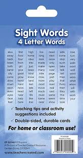 In daily word search, your computer becomes the pencil and the eraser. Sight Words Flash Cards 4 Letter Words Amazon In Office Products