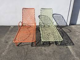 Free shipping for many items! 2 Brown Jordan Tamiami Adjustable Chaise Lounge Pool Patio Chair Mid Century Modern Outdoor Furniture Vintage Vinyl Lace Strap Mid Century