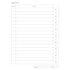 Audit Form Template