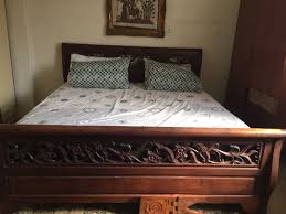 King size pure teak wood bed amazon in home kitchen. Indonesian Teak Wood King Size Bed Frame Furniture Home Living Furniture Bed Frames Mattresses On Carousell