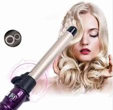 Auto Rotating Hair Curler Wand, Hair culer,Upgrade Professional Hair Curler  or Waves for All Hair Types with Hair Clips and Cleaning Tool (Red) :  Beauty & Personal Care