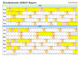 Ferien bayern 2021, 2022, 2023. Schulkalender 2020 2021 Bayern Fur Pdf