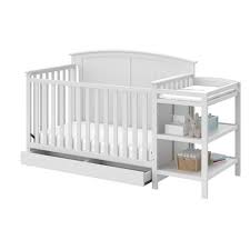 It has an attached changing table with convenient additional storage. Storkcraft Steveston 4 In 1 Convertible Crib And Changer With Drawer Target