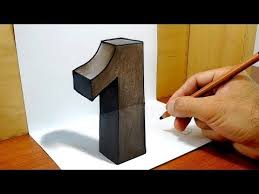 3d trick art on paper number 1 youtube 3d paper art paper art 3d drawings