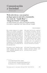 PDF) Webs televisivas y sus usuarios: un lugar para la narrativa  transmedia. Los casos de Águila Roja y Juego de Tronos en España