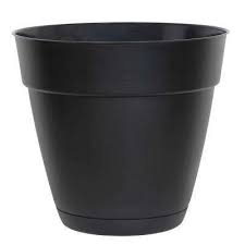 Newbury 16 In X 16 In Black Poly Planter Dynamic Design Planters Resin Planters